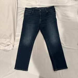 American Eagle Outfitters Men's Deep Indigo Straight Jeans